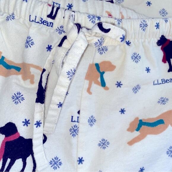 LL Bean Retriever Dog Print Flannel Pajama Pant Lounge Pant MED EUC - Picture 5 of 14